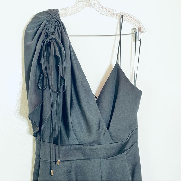 KEEPSAKE THE LABEL Black Asymmetric Uncovered Jumpsuit Size Large - Picture 8 of 13